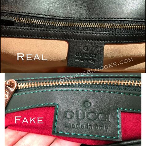 how to tell a gucci purse is real|counterfeit gucci bag.